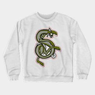 Celtic Cat Letter S Crewneck Sweatshirt